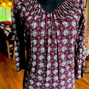 Lucky brand wine print top